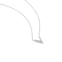 Collier Nollia Argent Blanc Oxyde De Zirconium