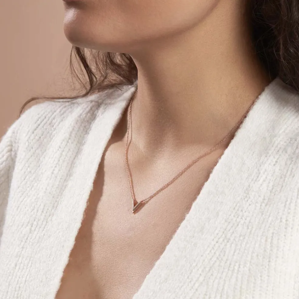 Collier Nollia Argent Rose Oxyde De Zirconium