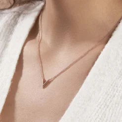 Collier Nollia Argent Rose Oxyde De Zirconium