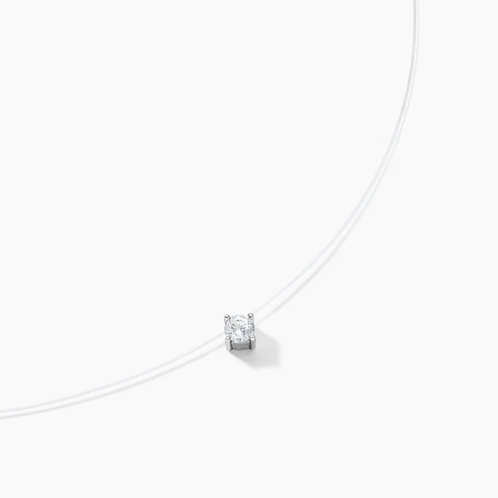 Collier Nylon Argent Blanc Oxyde