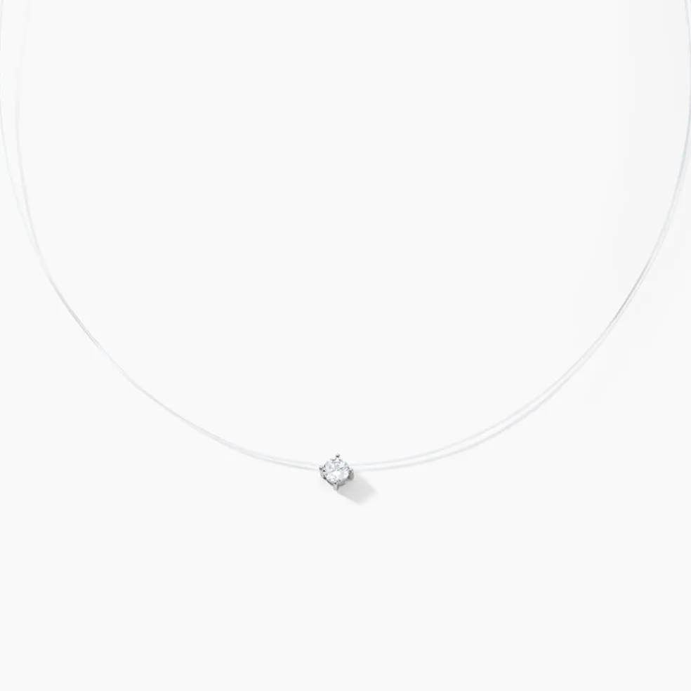 Collier Nylon Argent Blanc Oxyde