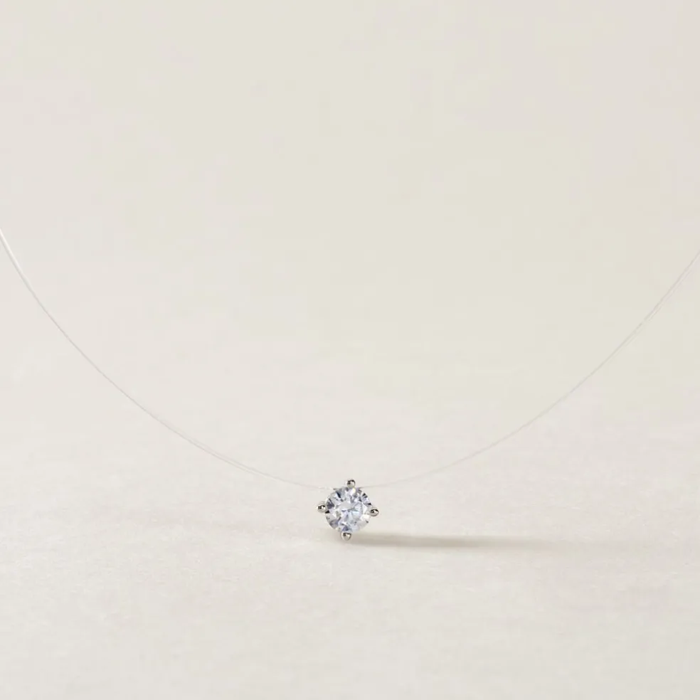 Collier Nylon Argent Blanc Oxyde