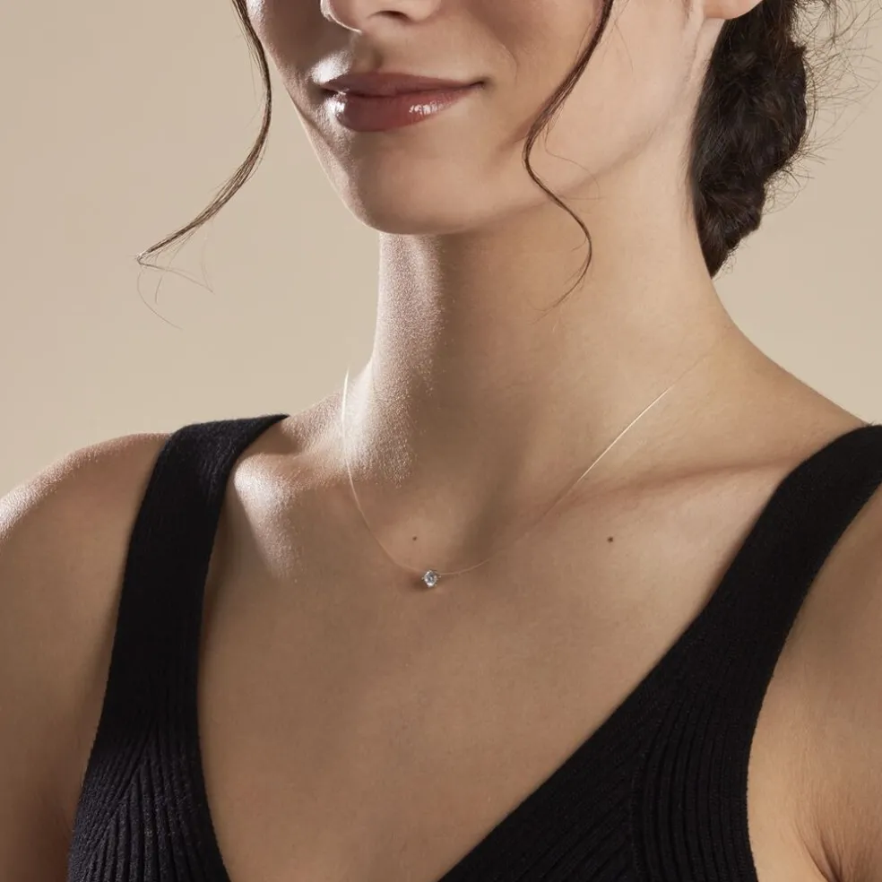 Collier Nylon Argent Blanc Oxyde