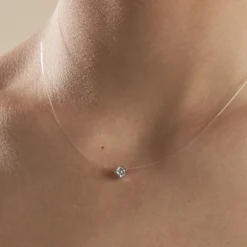 Collier Nylon Argent Blanc Oxyde