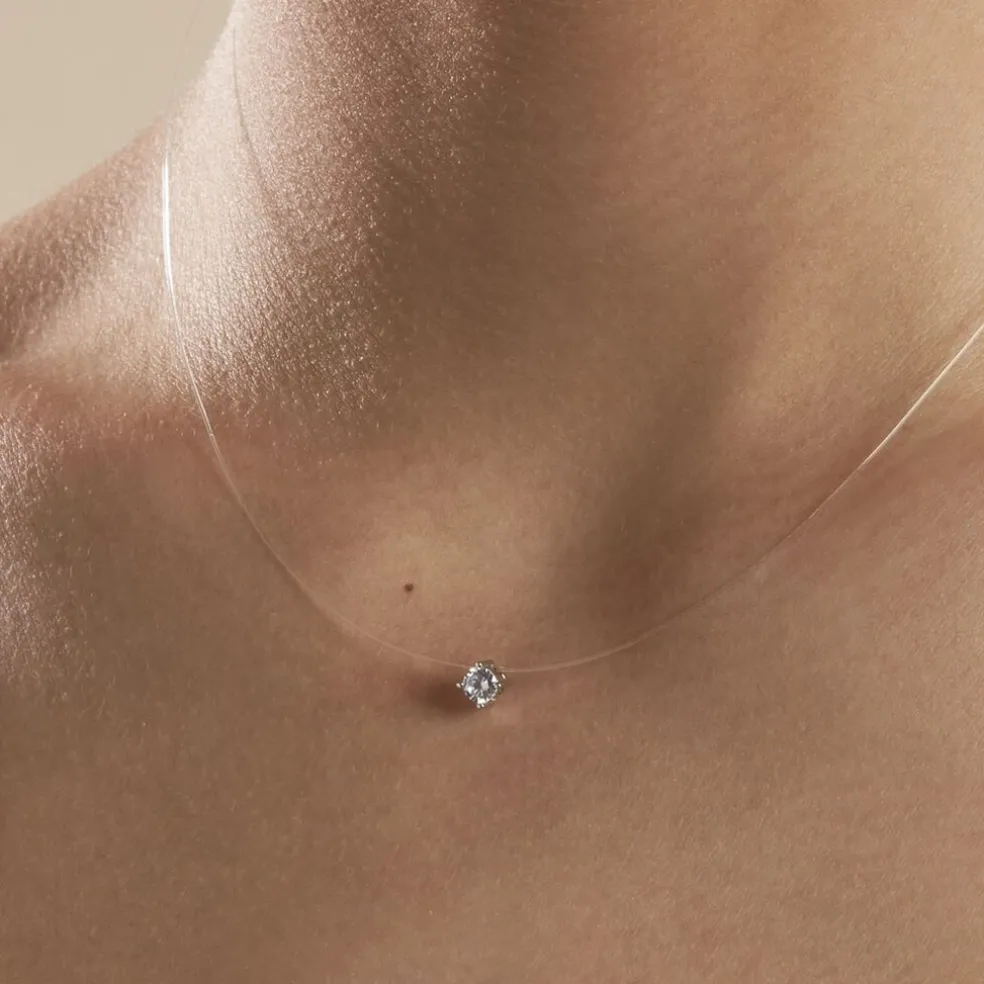 Collier Nylon Argent Blanc Oxyde