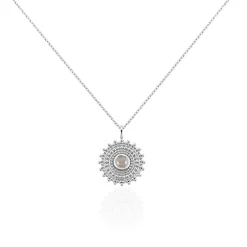 Collier Nyoko Argent Blanc Labradorite