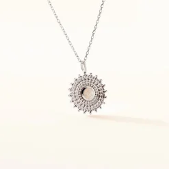 Collier Nyoko Argent Blanc Labradorite