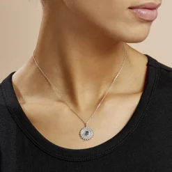 Collier Nyoko Argent Blanc Labradorite