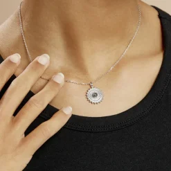 Collier Nyoko Argent Blanc Labradorite