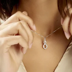 Collier Odile Argent Blanc Oxyde De Zirconium