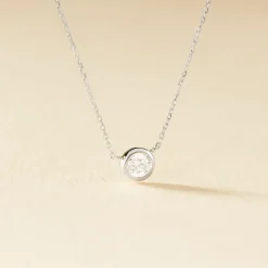 Collier Ofelia Or Blanc Diamant