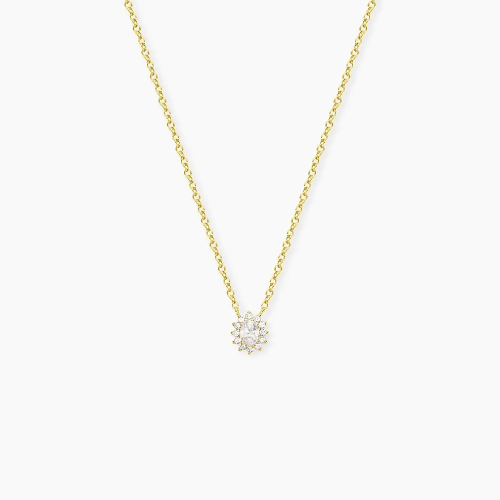 Collier Oliviane Argent Jaune Oxyde De Zirconium