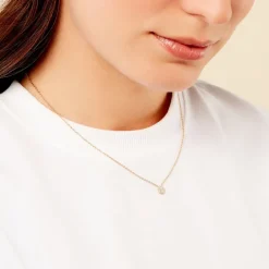 Collier Oliviane Argent Jaune Oxyde De Zirconium