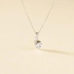 Collier Olly Or Blanc Oxyde De Zirconium