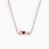 Collier Olufe Argent Rose Oxyde De Zirconium