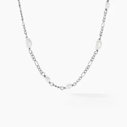 Collier Onassis Argent Blanc Perle De Culture