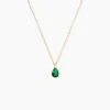 Collier Ondée Or Jaune Malachite
