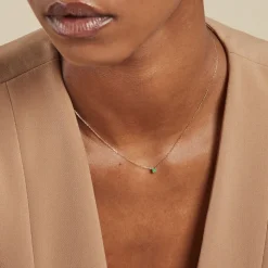 Collier Onora Or Jaune Emeraude