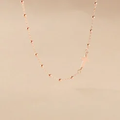 Collier Opale Argent Rose