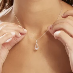 Collier Or Blanc Abilene Diamants