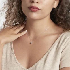 Collier Or Blanc Akli Oxyde De Zirconium