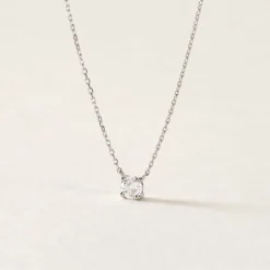 Collier Or Blanc Aphrodite Diamant