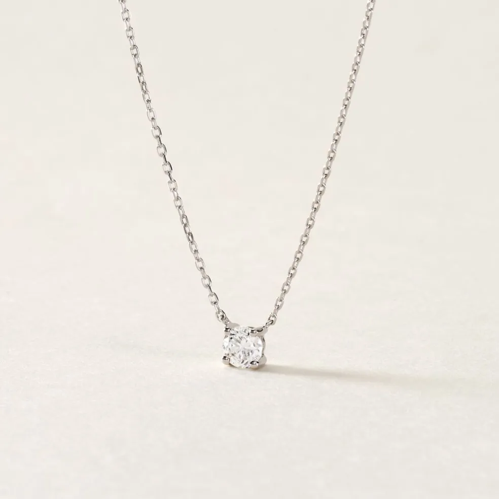 Collier Or Blanc Aphrodite Diamant