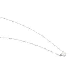 Collier Or Blanc Aphrodite Diamant Synthétique