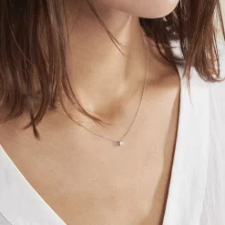 Collier Or Blanc Aphrodite Diamant Synthétique