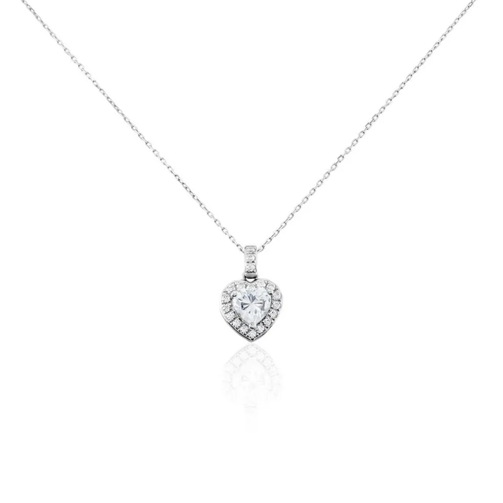 Collier Or Blanc Charity Oxydes De Zirconium