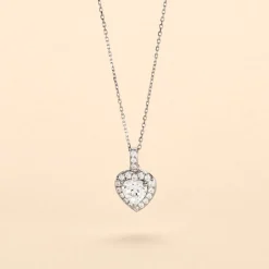 Collier Or Blanc Charity Oxydes De Zirconium