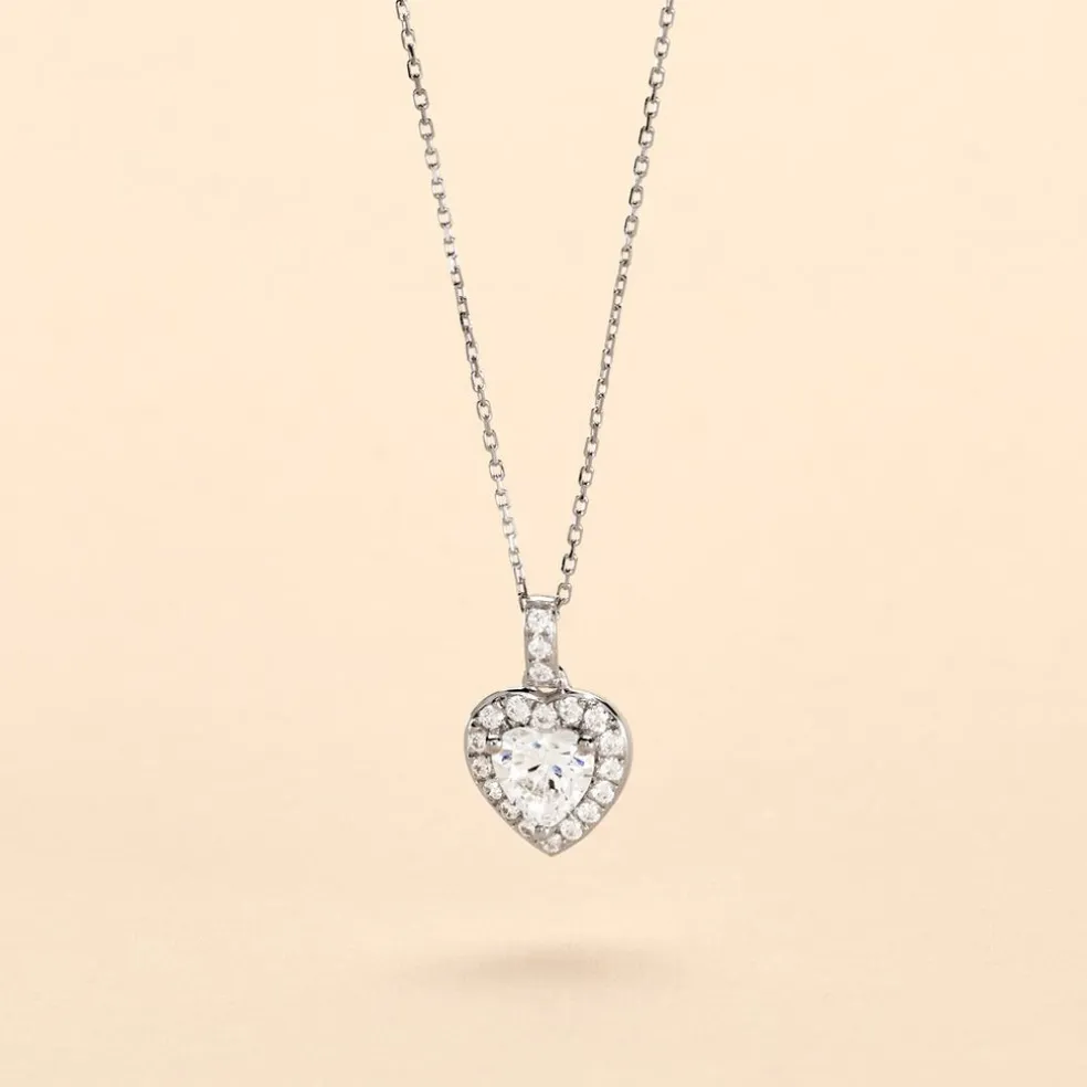 Collier Or Blanc Charity Oxydes De Zirconium