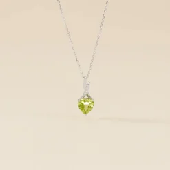 Collier Or Blanc Clothilde Péridot