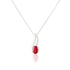 Collier Or Blanc Diamant Rubis