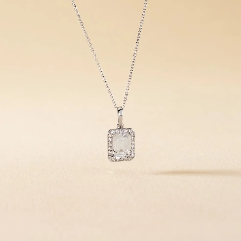 Collier Or Blanc Goulven Oxyde De Zirconium