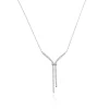 Collier Or Blanc Gwalduz Oxydes De Zirconium