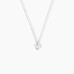 Collier Or Blanc Jayde Diamant Synthetique