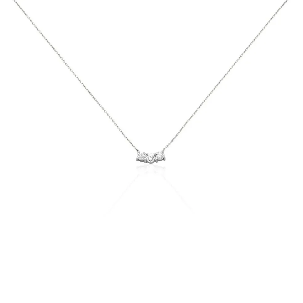 Collier Or Blanc Neely Diamants Synthétiques
