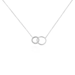 Collier Or Blanc Nesrine Oxydes