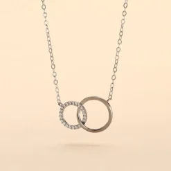 Collier Or Blanc Nesrine Oxydes