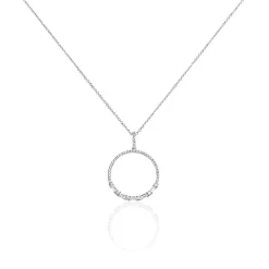 Collier Or Blanc Oxyde De Zirconium