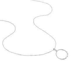 Collier Or Blanc Oxyde De Zirconium