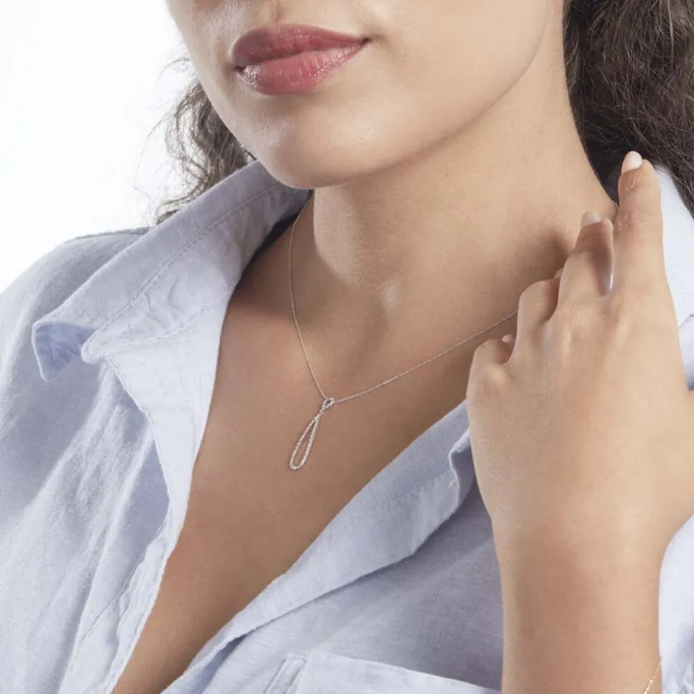 Collier Or Blanc Peregrina Diamants