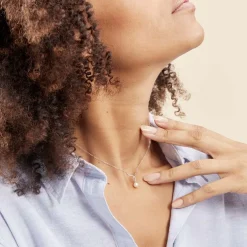 Collier Or Blanc Proximae Perle De Culture Oxydes De Zirconium