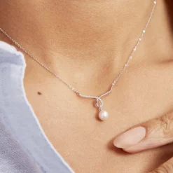 Collier Or Blanc Proximae Perle De Culture Oxydes De Zirconium