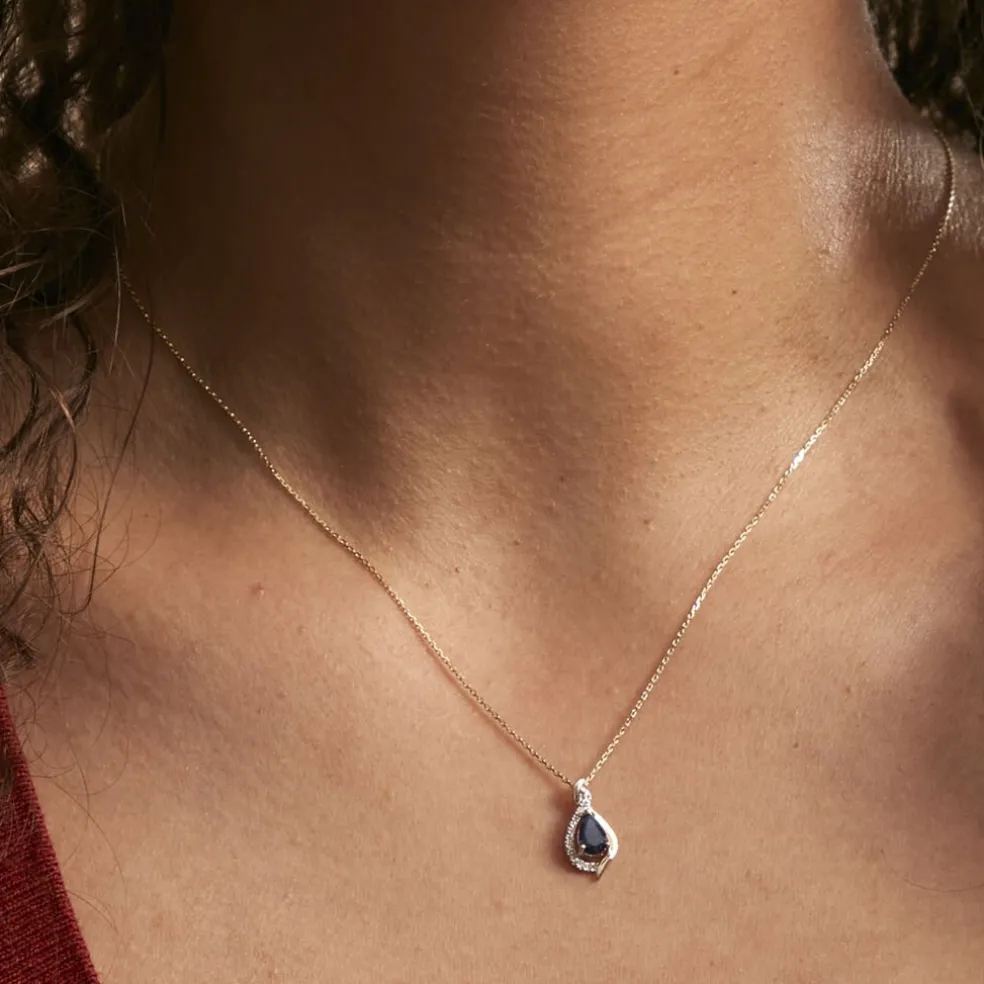 Collier Or Jaune Angelika Saphir