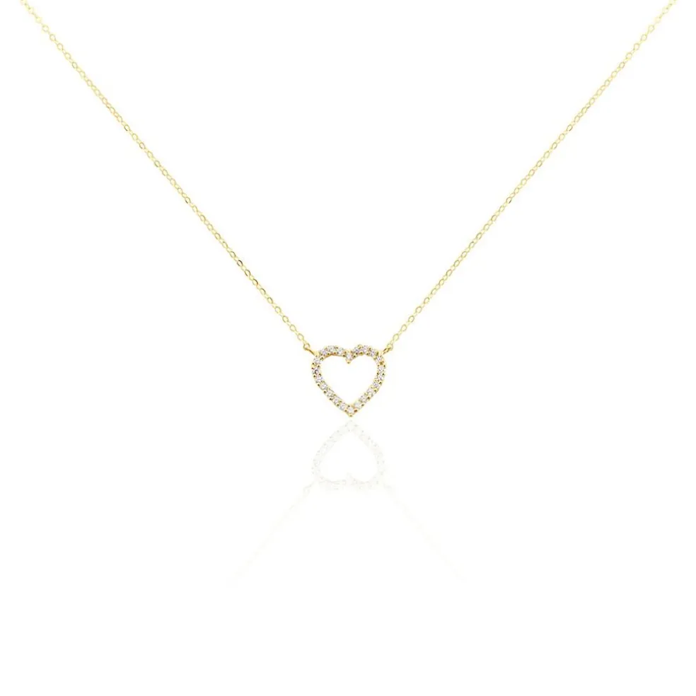 Collier Or Jaune Ansel Oxyde De Zirconium