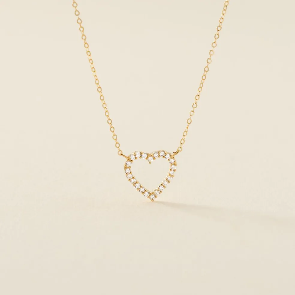 Collier Or Jaune Ansel Oxyde De Zirconium