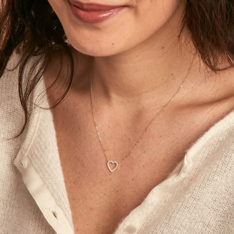 Collier Or Jaune Ansel Oxyde De Zirconium