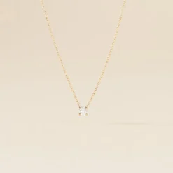 Collier Or Jaune Aphrodite Et Diamant